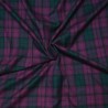 Polyviscose Tartan Fabric Fashion Purple Green Scottish Plaid Check Woven