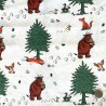 100% Cotton Fabric The Gruffalo Childrens Story Book Owl Fox Mouse Snake Animals