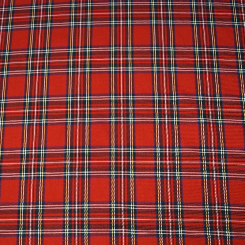 Polyviscose Tartan Fabric Fashion Royal Stewart Medium Scottish