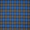 Polyviscose Tartan Fabric Fashion Royal Blue Grey Scottish Plaid Check Woven