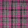 Polyviscose Tartan Fabric Fashion Pink & Grey Scottish Plaid Check Woven