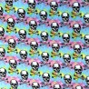 100% Cotton Digital Fabric Skull & Cross Bones Halloween Pastel 140cm Wide