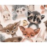 100% Cotton Fabric Digital Little Johnny Range Watercolour Baby Animals