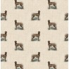 Cotton Rich Linen Look Fabric Great Dane Dog Or Panel Upholstery