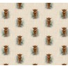 Cotton Rich Linen Look Fabric Standing Highland Cow Or Panel Upholstery