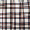 Polyviscose Tartan Fabric Fashion White Red 66 Scottish Plaid Check Woven