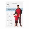 Simplicity Sewing Pattern S9128 Mens & Boys Sleepwear Loungewear Tops & Trousers