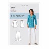 Simplicity Sewing Pattern S9130 Misses Tops & Bottoms Tunic Vest Skirt Trousers