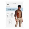 Simplicity Sewing Pattern S9087 Men's Button or Zip Up Steampunk Waistcoat Vests