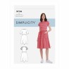 Simplicity Sewing Pattern S9136 Misses Short Sleeved Dress With Pockets