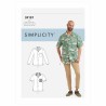 Simplicity Sewing Pattern S9157 Men's Open Collar With Sleeve Length Variations