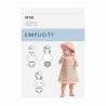 Simplicity Sewing Pattern S9152 Babies Dress With Back Variations Bloomers & Hat