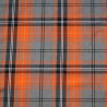 Polyviscose Tartan Fabric Fashion Orange Grey 93 Scottish Plaid Check Woven