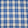 Polyviscose Tartan Fabric Fashion White Blue 84E Scottish Plaid Check Woven
