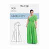 Simplicity Sewing Pattern S9142 Misses’ Jumpsuit With One Shoulder Drape Detail