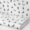 100% Cotton Digital Fabric Oh Sew Border Collie Dog Doing Yoga 140cm Wide