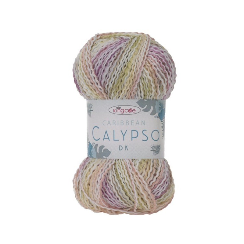 King Cole Caribbean Calypso DK Knitting Yarn 100g Acrylic Crimped Wool