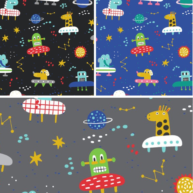 Cotton Jersey Fabric Space...