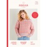 Sirdar Knitting Pattern 10196 Women's Lace Chevron Sweater in Country Classic DK