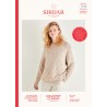 Sirdar Knitting Pattern 10198 Triangle Reverse Stitch Sweater Country Classic DK