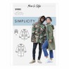Simplicity Sewing Pattern S9052 Misses’ Men’s Combat Parka Jacket Mimi G Style
