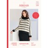 Sirdar Knitting Pattern 10191 Women's Stripe Sweater in Adventure Super Chunky