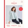 Sirdar Knitting Pattern 10188 Textured Panel Sweater in Adventure Super Chunky