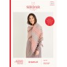 Sirdar Knitting Pattern 10217 Asymmetric Scallop Edged Striped Shawl in Shawlie