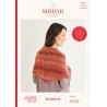 Sirdar Knitting Pattern 10214 Triangular Lace Leaf Design Shawl in Shawlie