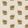 Cotton Rich Linen Look Fabric Farm Sheep Or Panel Upholstery
