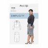 Simplicity Sewing Pattern S9182 Misses’ Top & Slim Skirt Front Slit By Mimi G