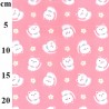 Polycotton Fabric Purrfect Cats Kittens Floral Daisies