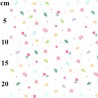 Polycotton Fabric Ditsy Floral Butterflies Fern Leaves Tulips