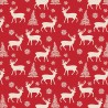 100% Cotton Fabric Rose & Hubble Christmas Reindeer Stags Snowflakes 135cm Wide