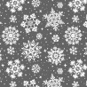 Polycotton Fabric Christmas Snowflakes Festive Xmas