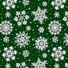 Polycotton Fabric Christmas Snowflakes Festive Xmas
