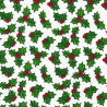 Polycotton Fabric Holly Leaves Berries Christmas Xmas Festive Berry Mistletoe
