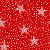 Polycotton Fabric Christmas Polka Dots Stars Spots Xmas Festive