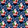 Polycotton Fabric Christmas Santa Xmas Tree Stars Snowflakes Festive