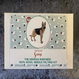 Georgi German Shepherd Dog Wool Needle Felting Kit World of Wool