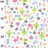 100% Cotton Poplin Fabric Rose & Hubble Holiday Vibes Palm Trees Cactus