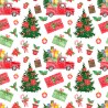 100% Cotton Fabric Digital Christmas Holidays Tree Presents Festive Gifts 150cm
