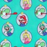 100% Cotton Fabric Springs Creative Super Mario Brothers Badges