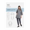 Simplicity Sewing Pattern S9183 Misses’ Tunic Top, Dress Side Pockets, Legging