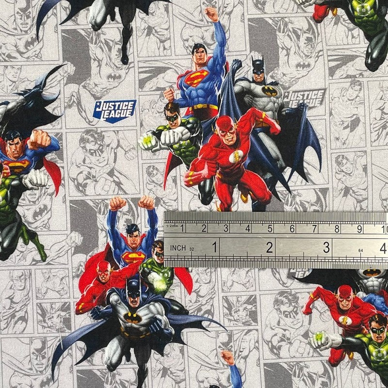 100 Cotton Fabric Digital DC Comics Justice League Superman Batman