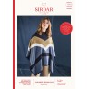 Sirdar Knitting Pattern 10205 Colour Block Poncho in Cashmere Merino Silk DK