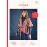 Sirdar Knitting Pattern 10206 Stepped Hem Wrap Cardigan Cashmere Merino Silk DK
