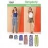 Simplicity Misses' Pants & Skirts  Fabric Sewing Pattern 1887