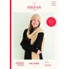 Sirdar Knitting Pattern 10183 Womens Classic Simple Hat & Scarf in Saltaire Aran