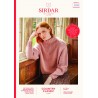 Sirdar Knitting Pattern 10169 Funnel Rib Neck Sweater in Country Classic Worsted